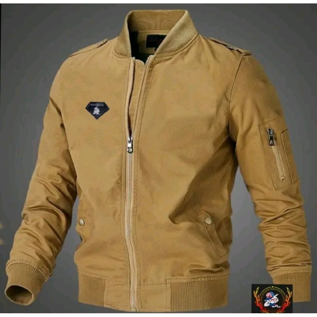 TRENDY MENS BOMBER JACKET // CANVAS BOMBER JACKET // PLAIN CANVAS JACKET // MOTORCYCLE CANVAS JACKET