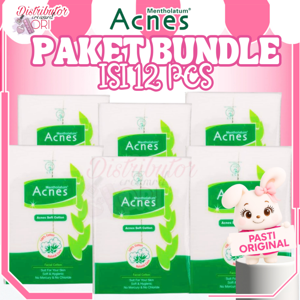 [PACKAGE CONTAINS 12] Acnes Soft Cotton BUNDLE BUNDLING SAVE DOZENS 35gr - Acnes Facial Cotton - สํา