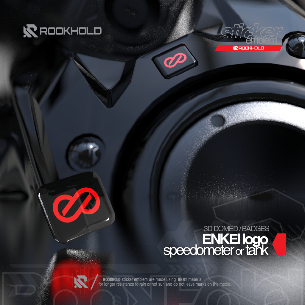 สติ๊กเกอร์สัญลักษณ์โลโก้ Enkei | สติ๊กเกอร์นูนสําหรับโลโก้มาตรวัดความเร็ว Honda Enkei หรือโลโก้ถัง