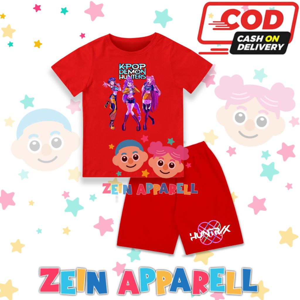 ชุดเสื้อยืดสําหรับเด็ก Demon Hunter Kpop - ชุดเสื้อผ้าเด็ก Demon Hunter Kpop