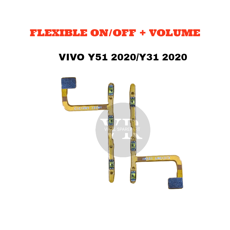 TOMBOL ON OFF BUTTON / FLEXIBLE ON OFF AND VOLUME VIVO Y51 2020 / Y31 2020