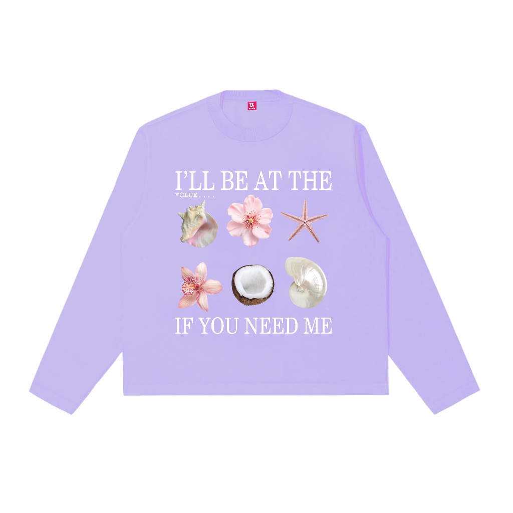 เสื้อแขนยาว Boxy Fit ill be at - Lilac Bedda