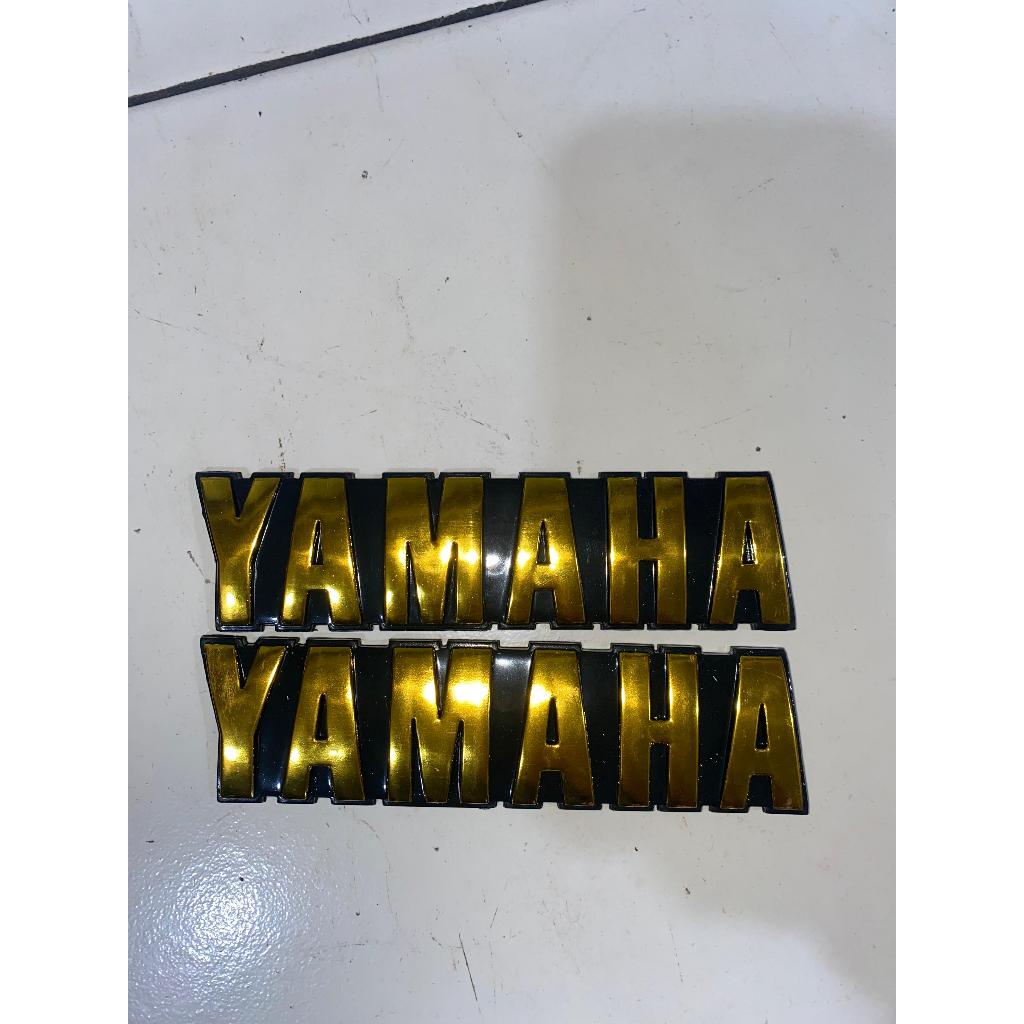 YAMAHA RX S RX KING CHROME SILVER GOLD LOGO EMBLEM