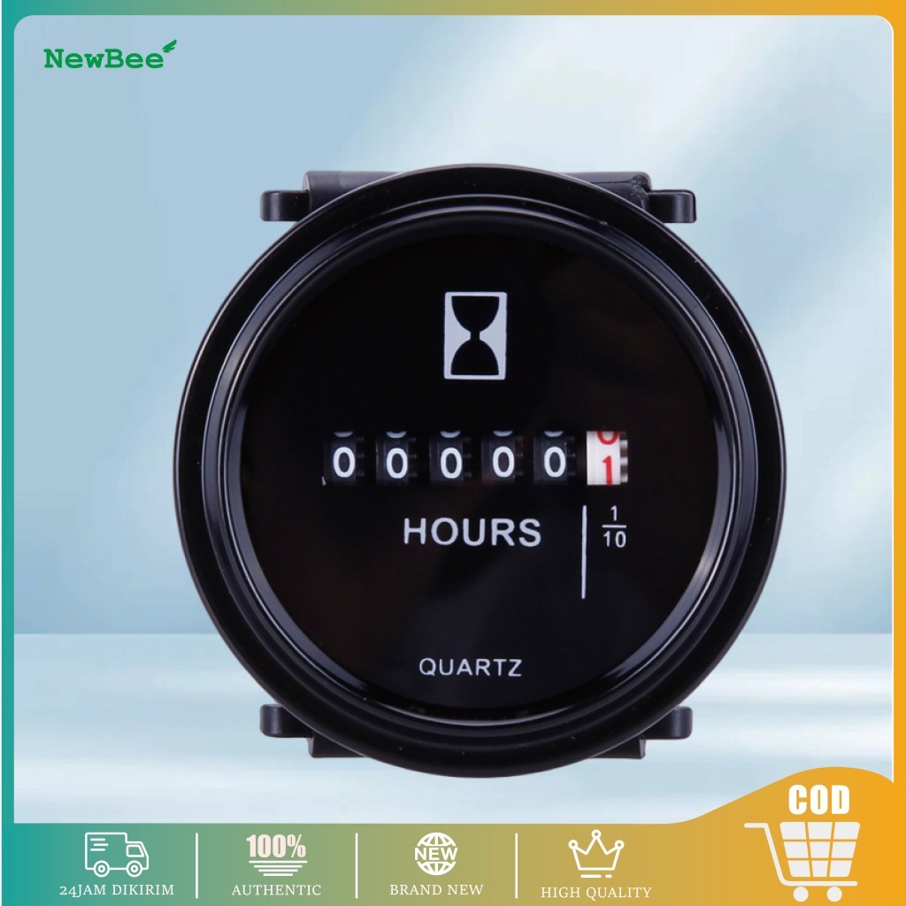 HourMeter SH-1 DC 6-80V เครื่องวัดชั่วโมงแบบกลมสําหรับรถขุดเครื่องกําเนิดไฟฟ้ารถแทรกเตอร์เรือ