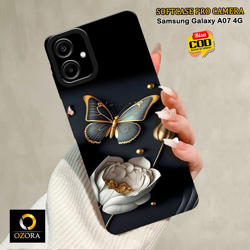 HP เคส Samsung Galaxy A07 4G 2025 ล่าสุด - OZORA - เคสแฟชั่นผีเสื้อ - เคสล่าสุด - เคสโทรศัพท์ Samsun
