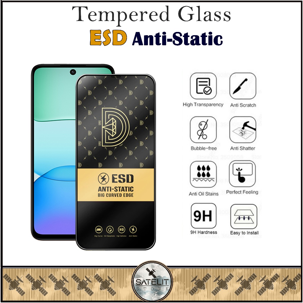 กระจกนิรภัย Clear Full Cover ESD Anti Static Realme GT 5G GT 2 GT 2 Pro GT Master GT Neo 2 GT Neo 2T