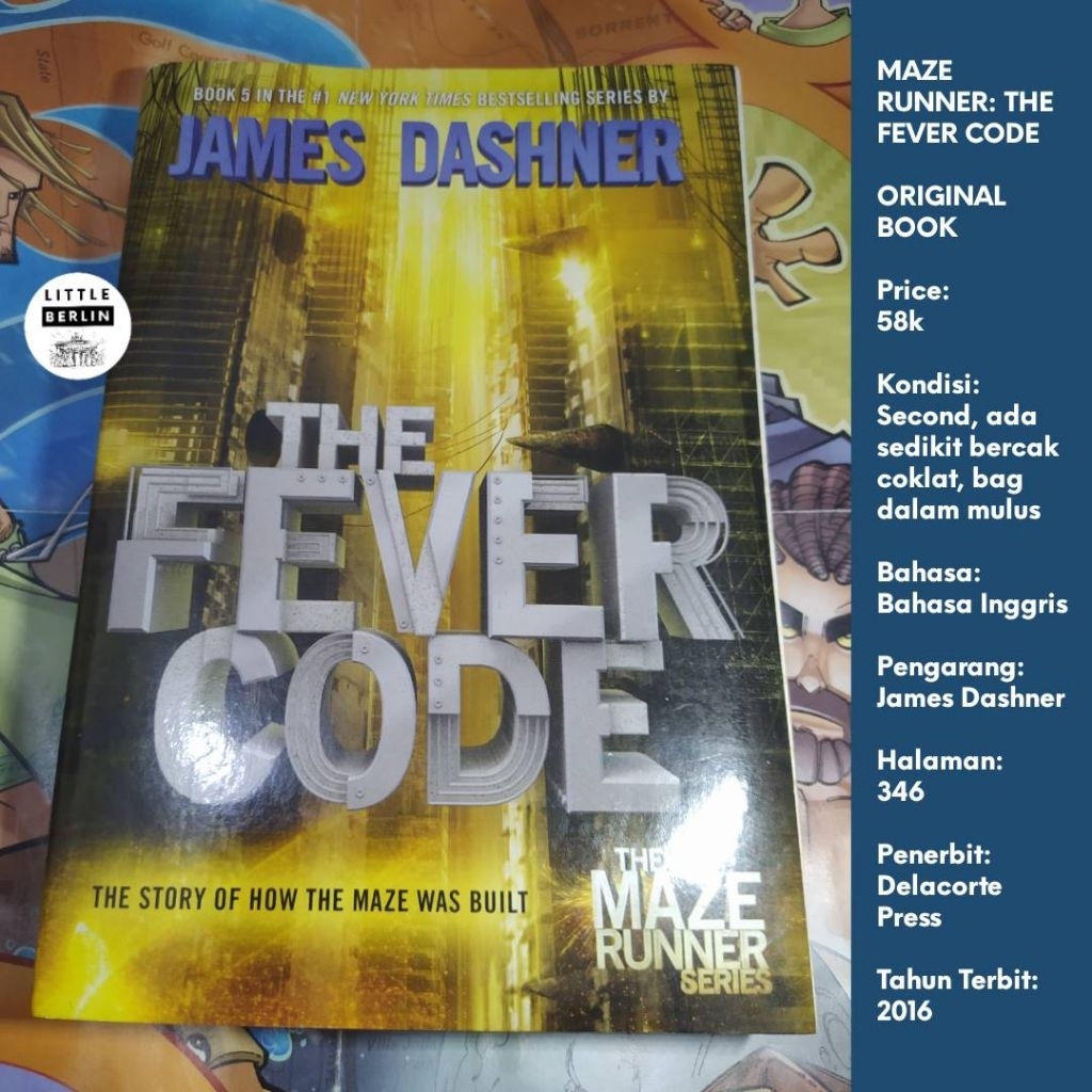 นวนิยายต้นฉบับ FEVER CODE James Dashner Preloved Import Book MAZE RUNNER Book 5 นวนิยายการกระทําผจญภ