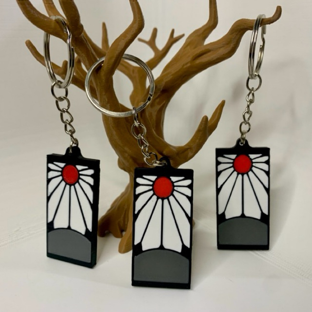 GANTUNGAN พวงกุญแจ Demon Slayer Tanjiro กระเป๋าและพวงกุญแจอนิเมะ 3 มิติ