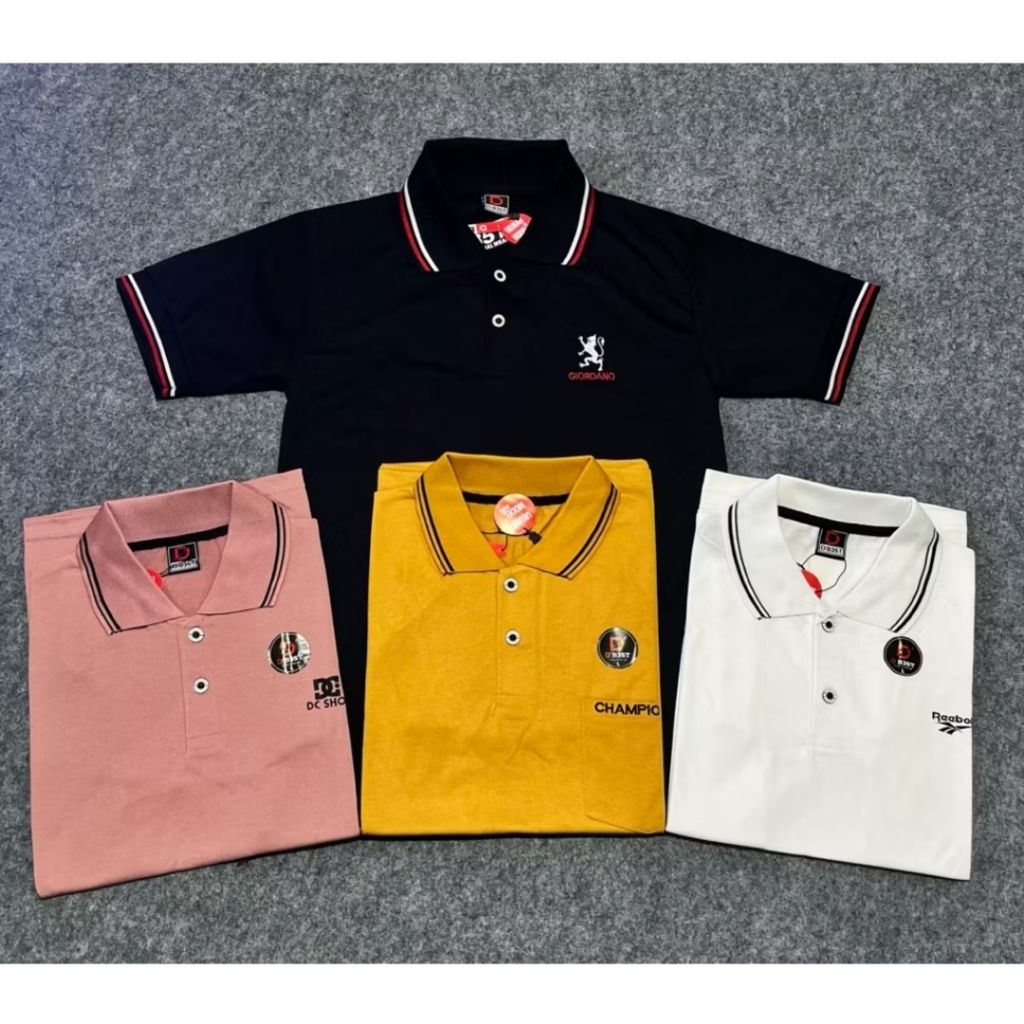 POLO SHIRT / WANGKI COLLAR เสื้อยืดสําหรับผู้ชาย, PLAIN, WITH POCKETS DBEST, COOL, SOFT, ABSORBS SWE