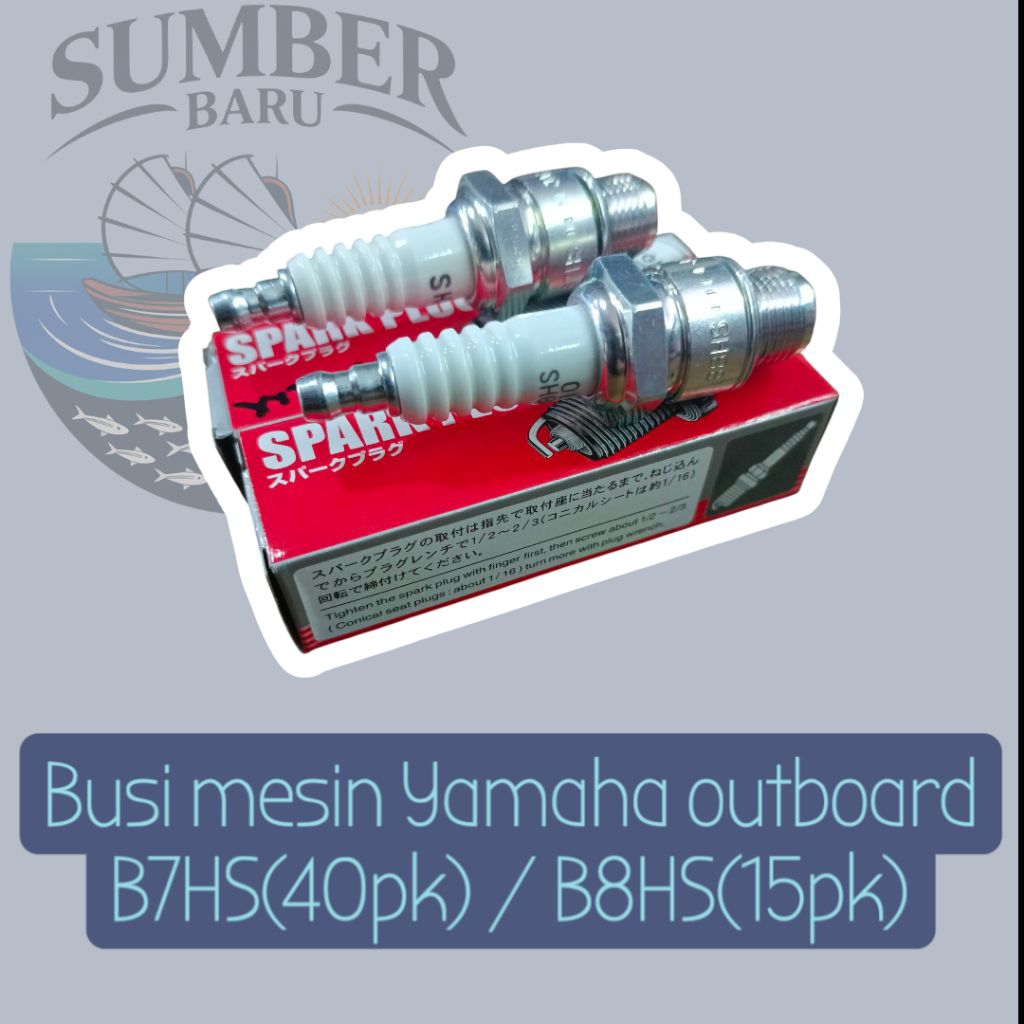 MESIN Original Yamaha Outboard Engine Spark Plug B7HS 40pk B8HS-10 15pk