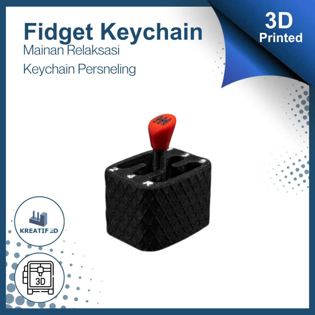 GANTUNGAN 3D พิมพ์ผ่อนคลายเกียร์ Shift Fidget ของเล่น | พวงกุญแจ ASMR