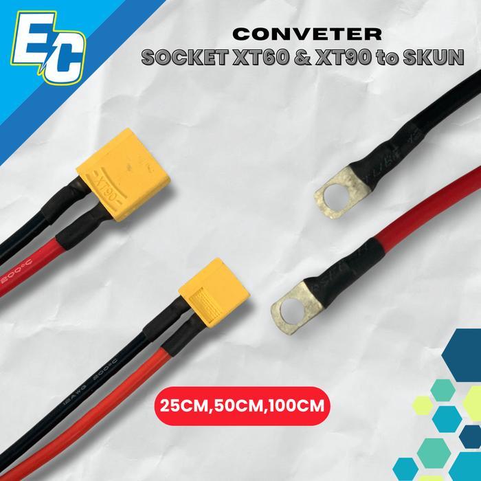XT90 & XT60 Male to AWG Skun Converter 25cm, 50cm, 100cm