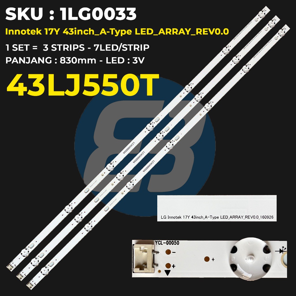 LG 43 นิ้ว 43LJ550T แบ็คไลท์ทีวี