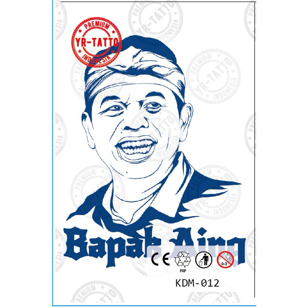 รอยสักชั่วคราว รุ่น KANG DEDI MULYADI KDM น้ําผลไม้ ติดทนนาน CODE: KDM-012