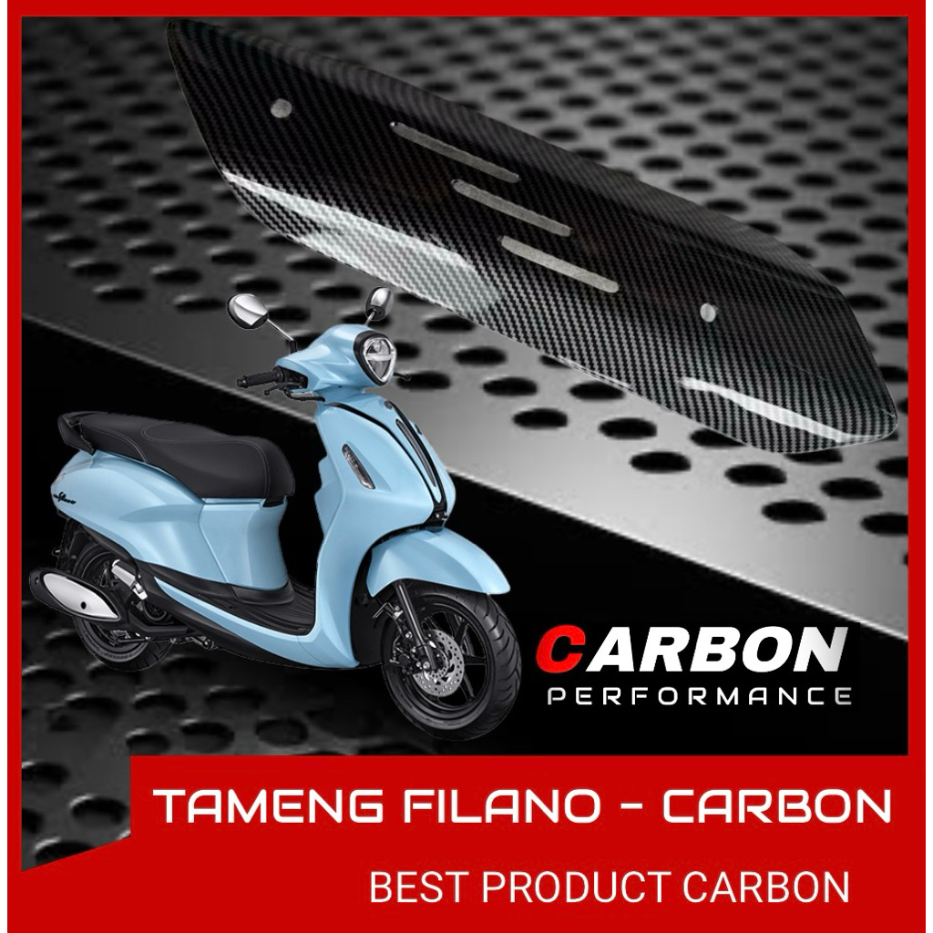 GRAND FILANO CARBON GLOSSY EXHAUST CAP ▪️ชิลด์ไอเสียคาร์บอน Grand Filano / ฝาครอบท่อไอเสียคาร์บอน Gr