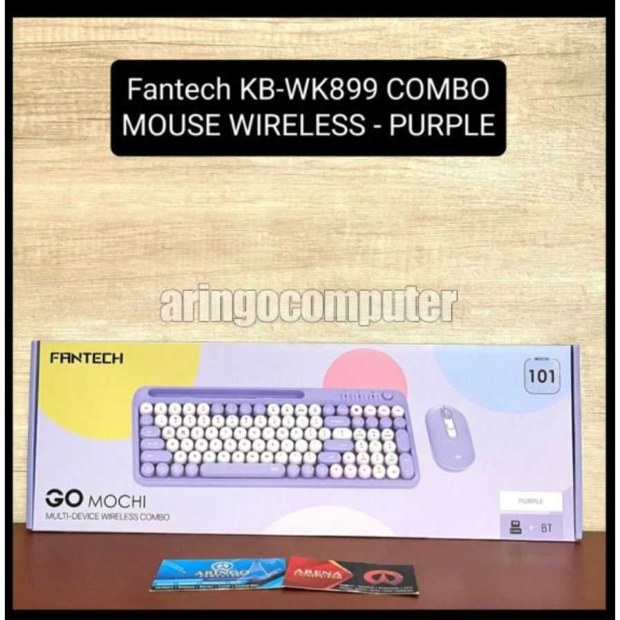 Fantech KB-WK899 GO MOCHI101 COMBO MOUSE WIRELESS/BLUETOOTH - สีม่วง