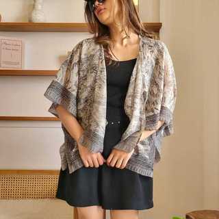 Outer Scarf Batwing Full Motif Lengan model kelalawar outwear cardigan Arwen Kekinian