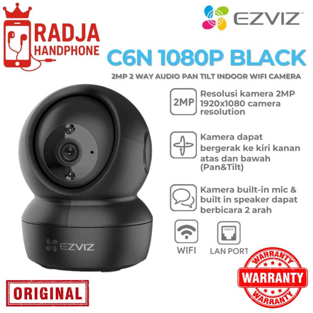 Ezviz C6N กล้องแพนเอียงอัจฉริยะ Wifi 1080p