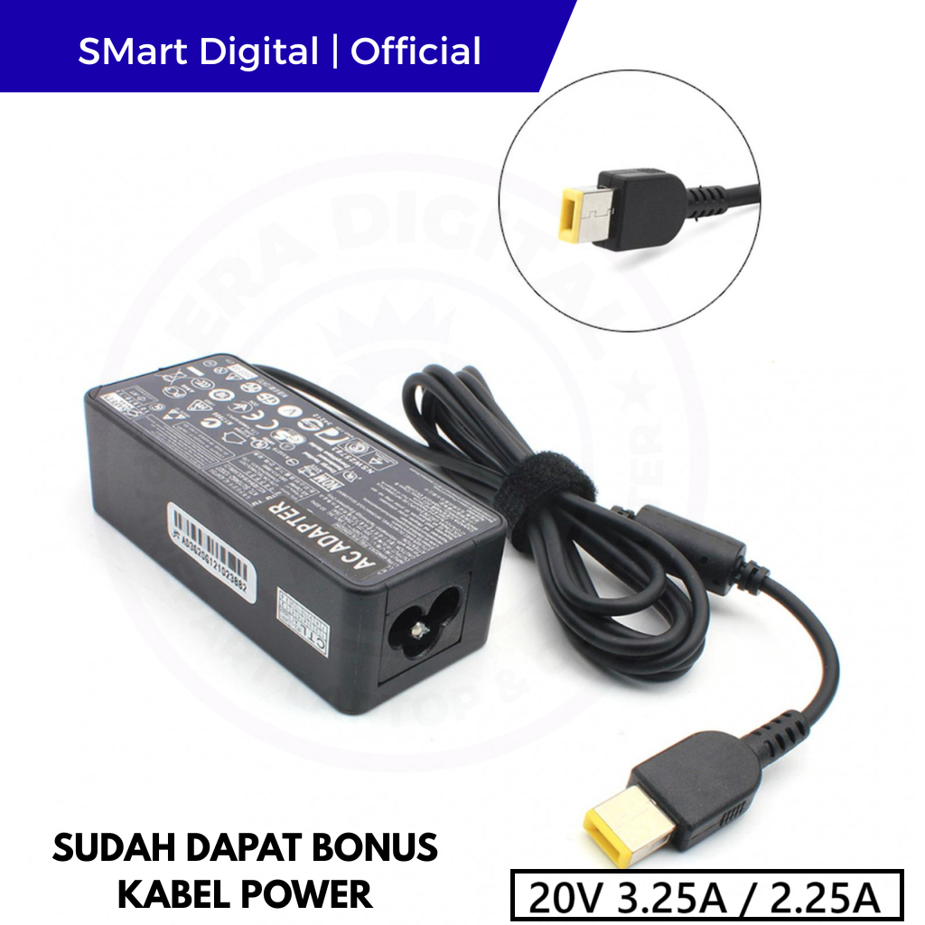 ที่ชาร์จ THINKPAD 20V 3.25A USB ADAPTER IDEAPAD 20V 3.25A X240 X240S X250 X260 X270 Z50 Z50-70 Z50-7