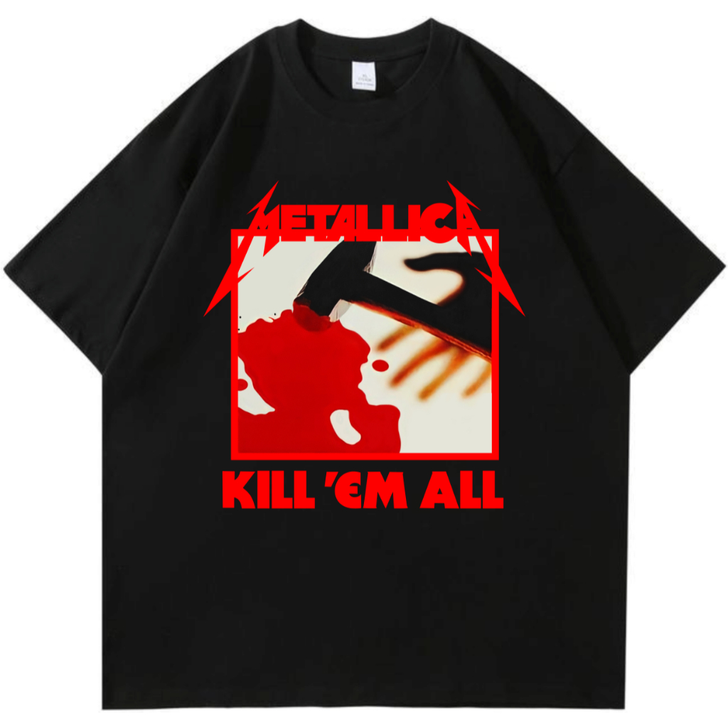 AA Tshirt metallica kill em all Material 100% Cotton Premium, Combed 24s