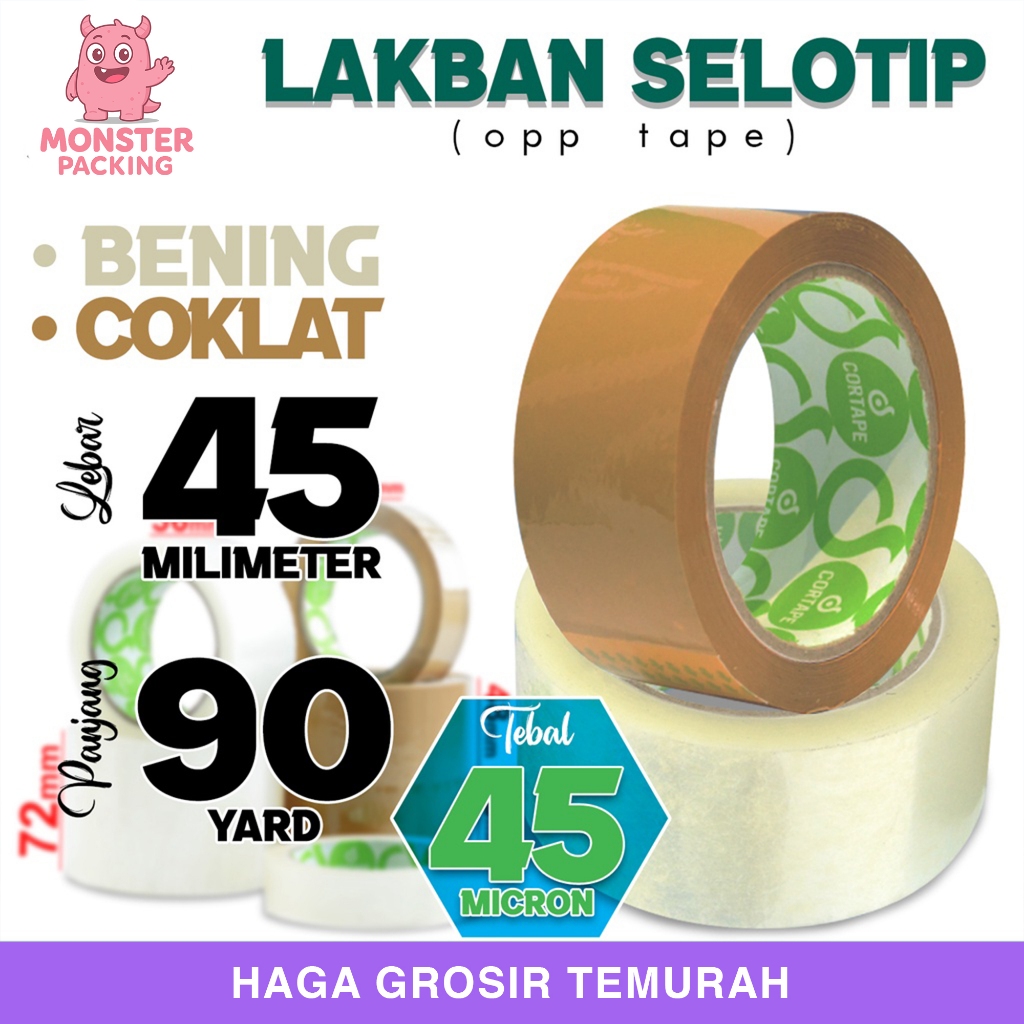 45มม. x 90yard OPP Tape Cortape Packing Tape CHEAPEST / UNIT