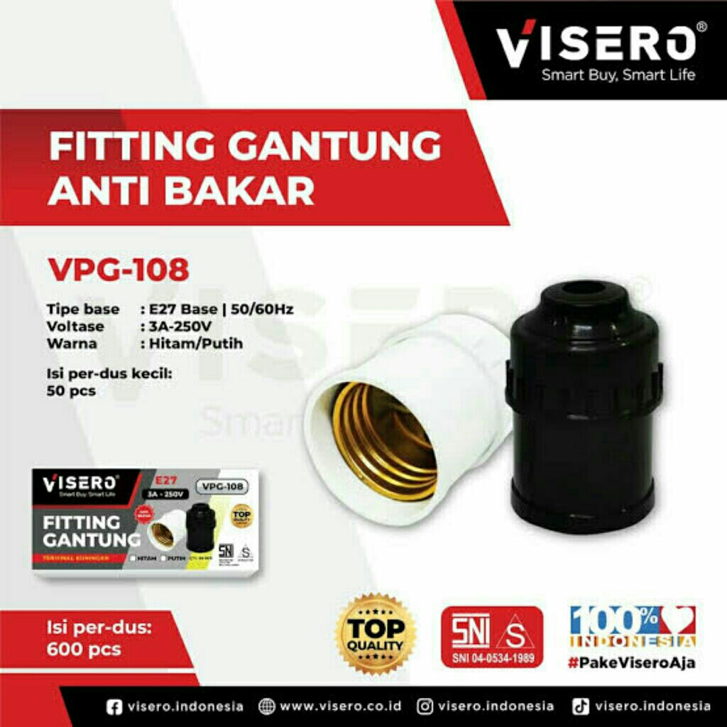 Visero VPG-108 / E27 ข้อต่อแขวนป้องกันน้ําร้อนลวก