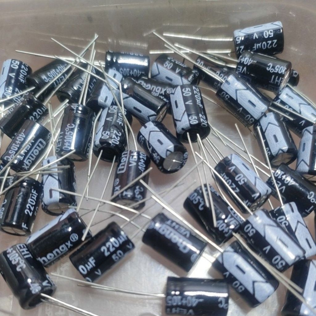 Elco 10 ชิ้น 220uf 50v 220 uf 50 v คุณภาพดีตามภาพ