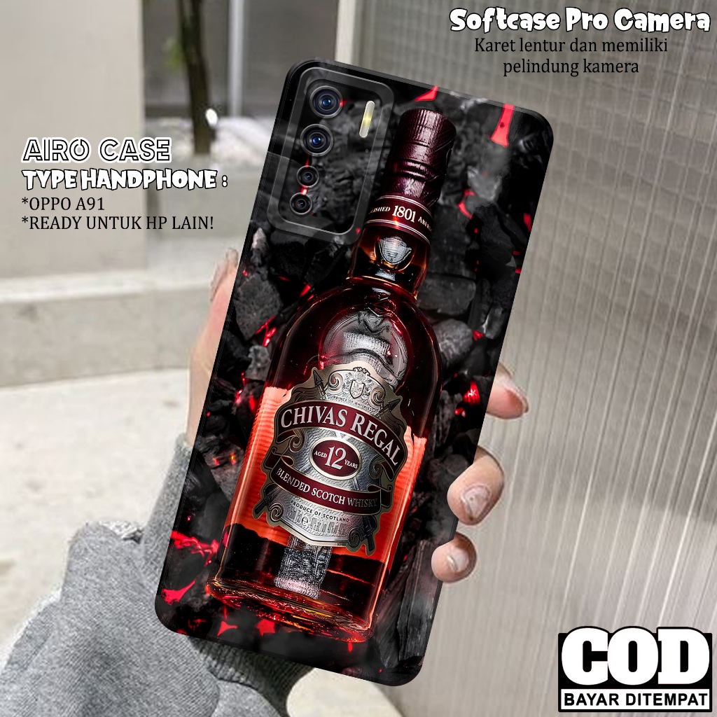 เคส OPPO A91 - OPPO A91 Softcase - เคสแฟชั่น DRINK - เคส OPPO A91 - เคส Pro Camera Softcase - Tpu - 