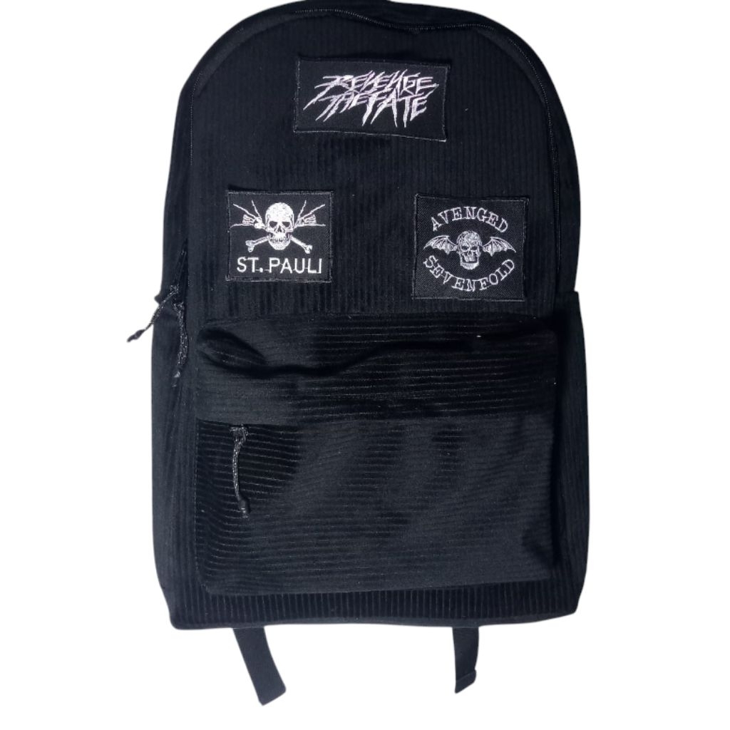Cool Music Patch Corduroy Backpack/RTF A7X Music Backpack