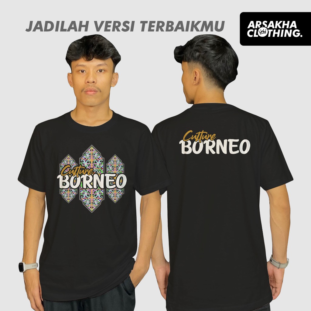 Borneo Culture Crispy Batik Bar Motif เสื้อยืด, 30s Combed Karun Distro Shirt โดย Arsakha Clothing