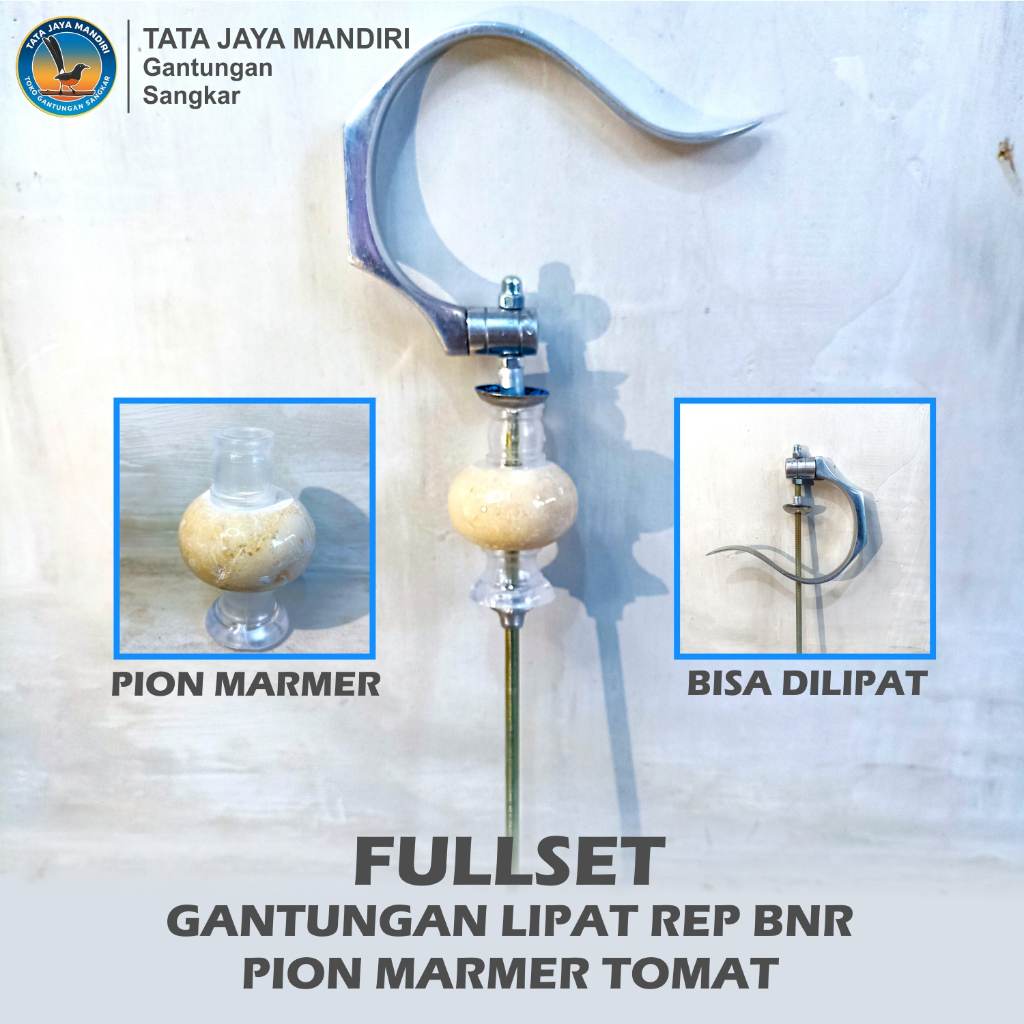 GANTUNGAN FOLDABLE BIRD CAGE HANGERS REP BNR PLUS MARBLE TOMATO PION BIRD CAGE HANGERS FULLSET