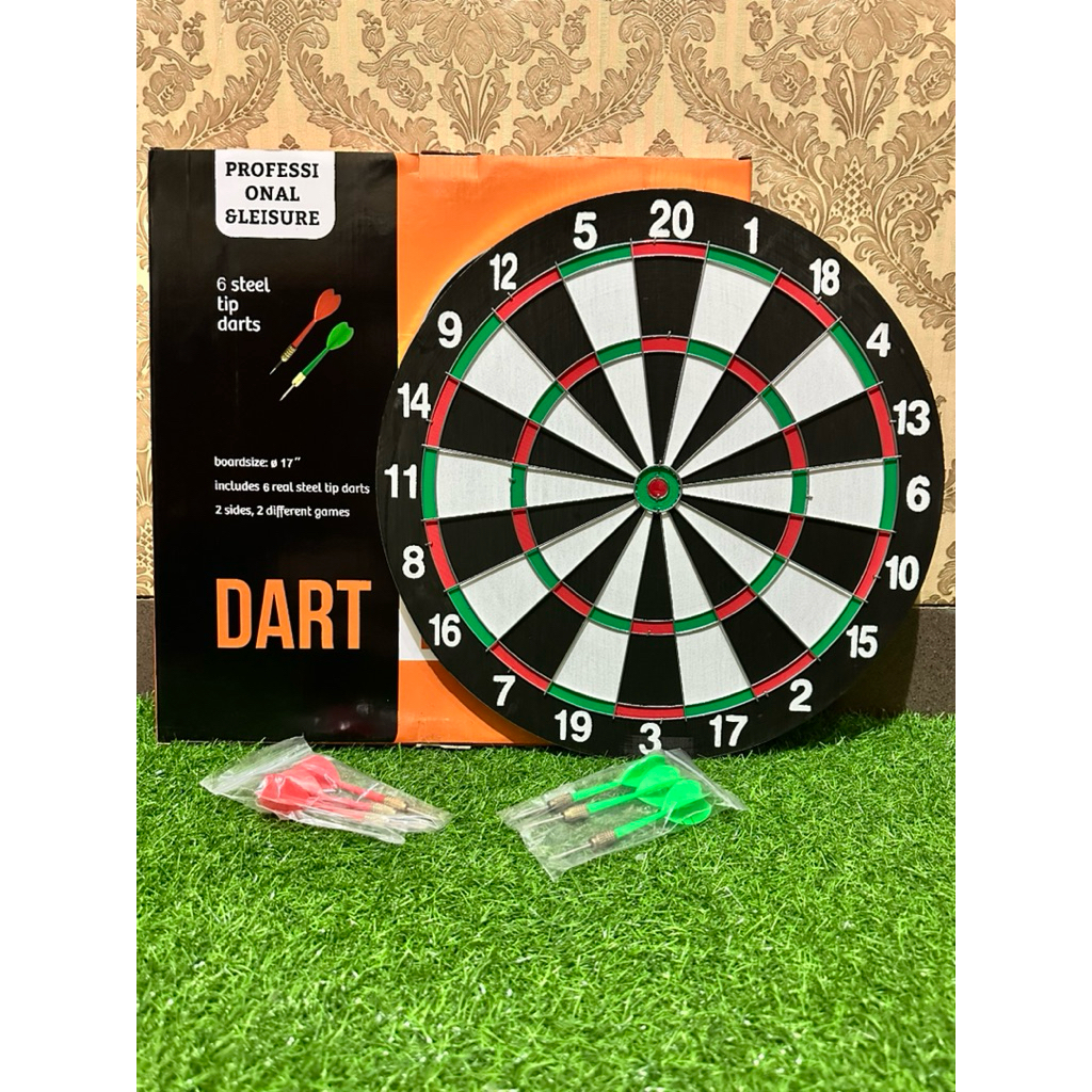 PROFESSIONAL DOUBLE TARGET DART BOARD LARGE DART BOARD 17 นิ้ว