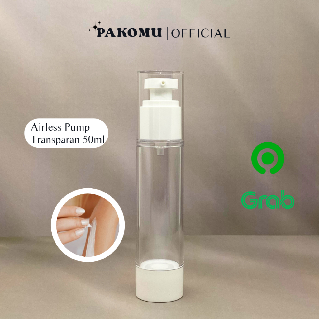 50ML CLEAR MUSHROOM LOTION PUMP AIRLESS BOTTLE/50ML TRANSPARENT AIRLESS PUMP BOTTLE
