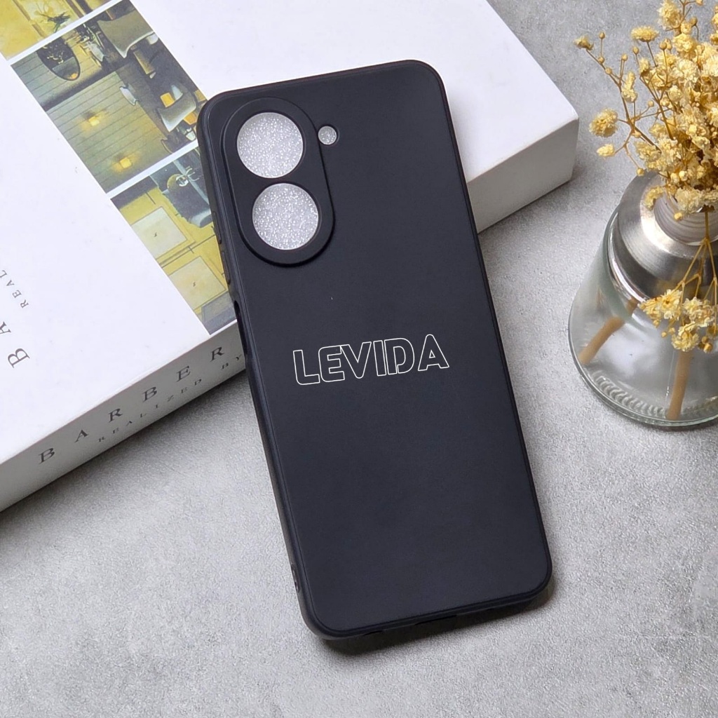 Poco C71 Softcase Macaron Square Black / Case Square Black Edge Case Poco C71