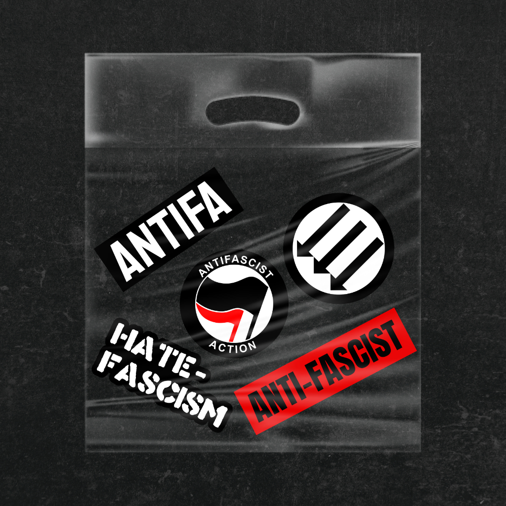 สติ๊กเกอร์แอ็คชั่น Antifa Anti Fascist สติ๊กเกอร์ไวนิลกันน้ํา