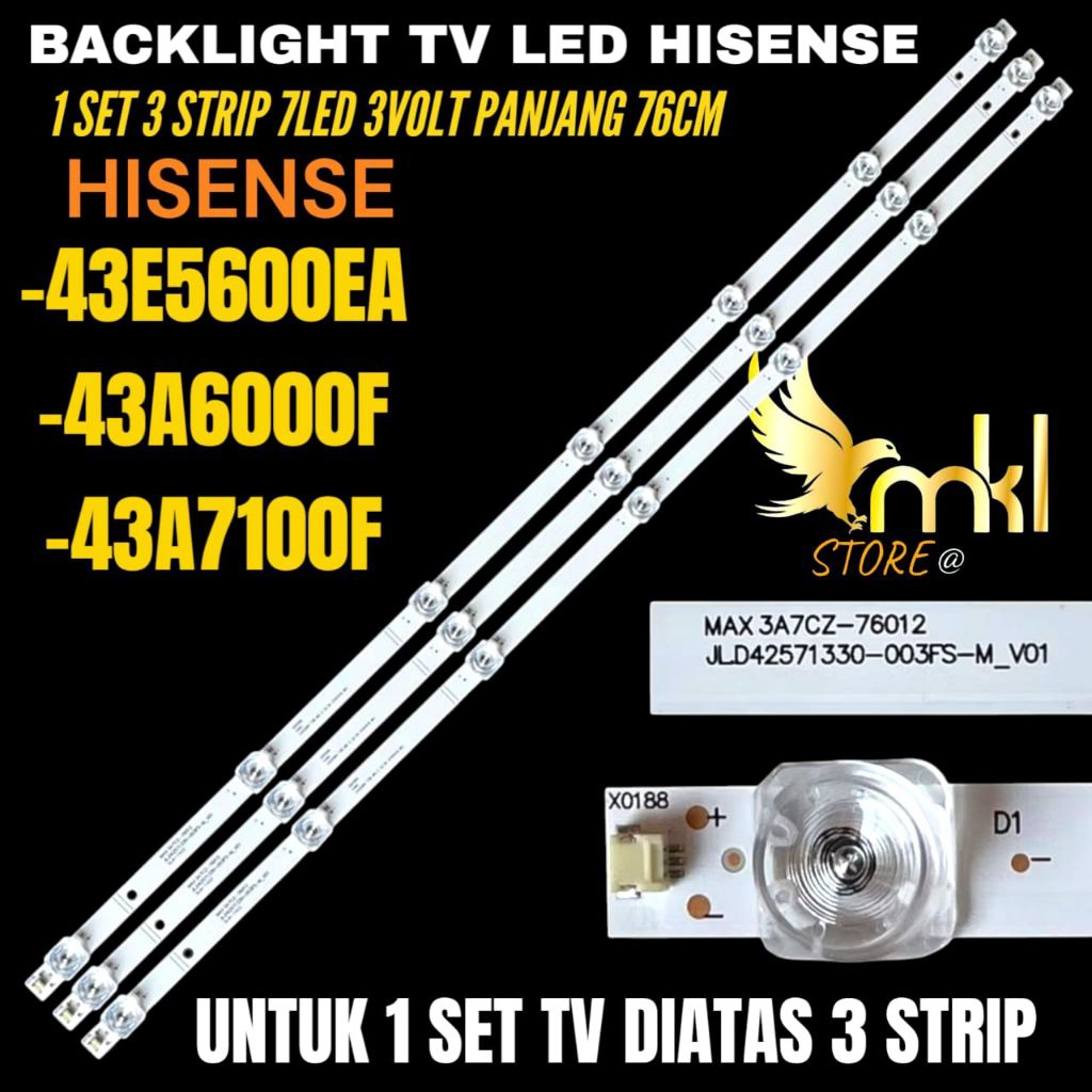 HISENSE 43 นิ้ว LED TV BACKLIGHT 43E5600EA-43A6000F-43A7100F HISENSE TV BACKLIGHT