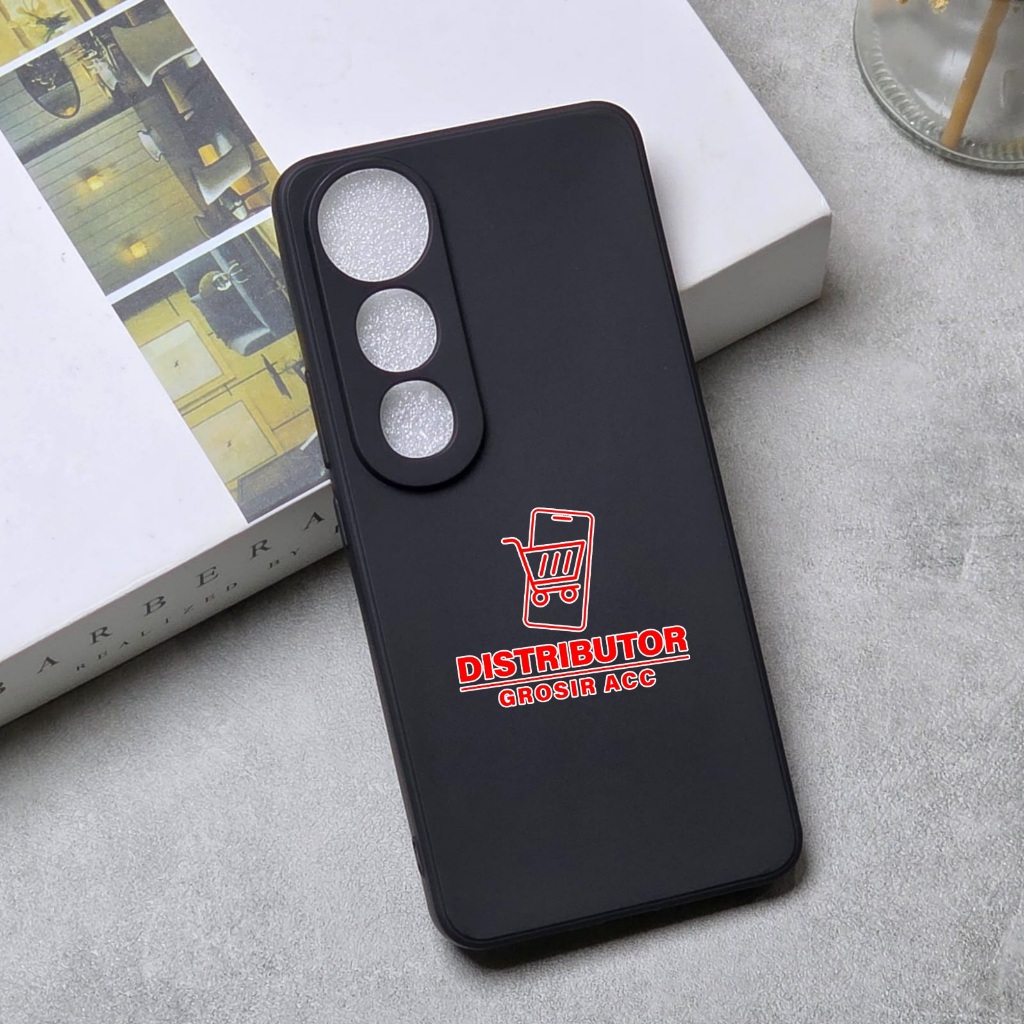 VIVO V50 LITE CASE MACAROON BLACK PREMIUM SOFT CASE สีดํา VIVO V50 LITE MSB