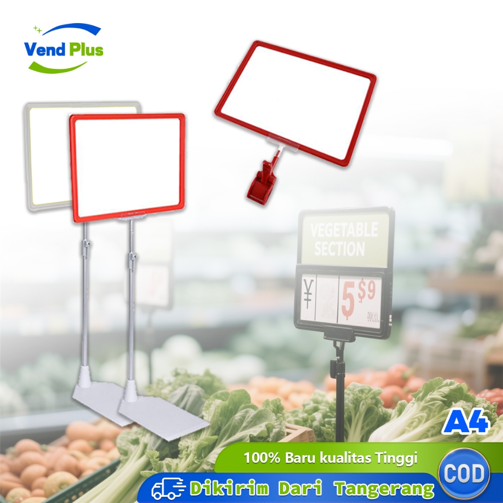 Pop Up Frame A4 Shop และ Minimarket Price Board Display Frame Standing Frame