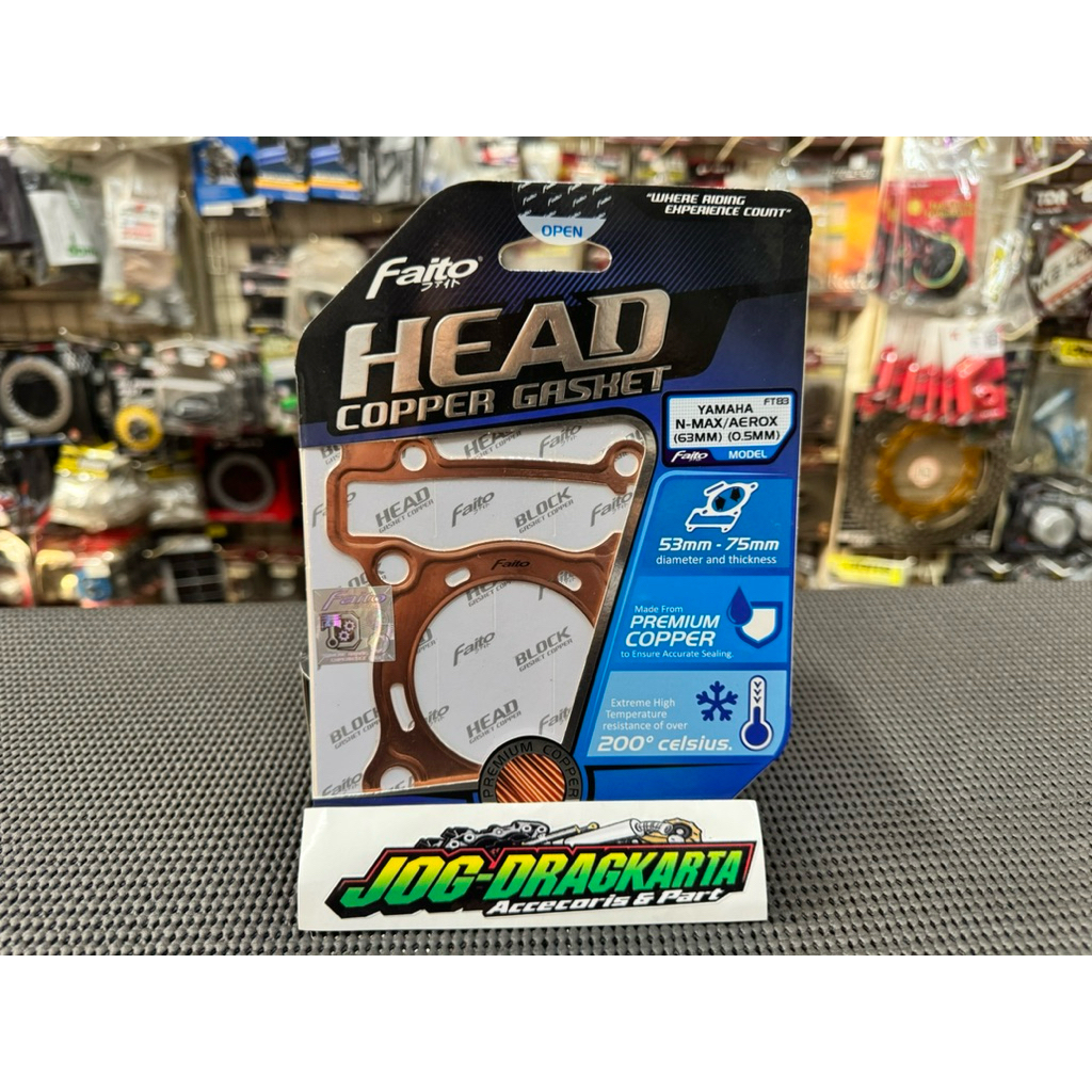 หัว PAKING FAITO NMAX N-MAX AEROX 63MM 0.5MM THICK ORIGINAL FAITO