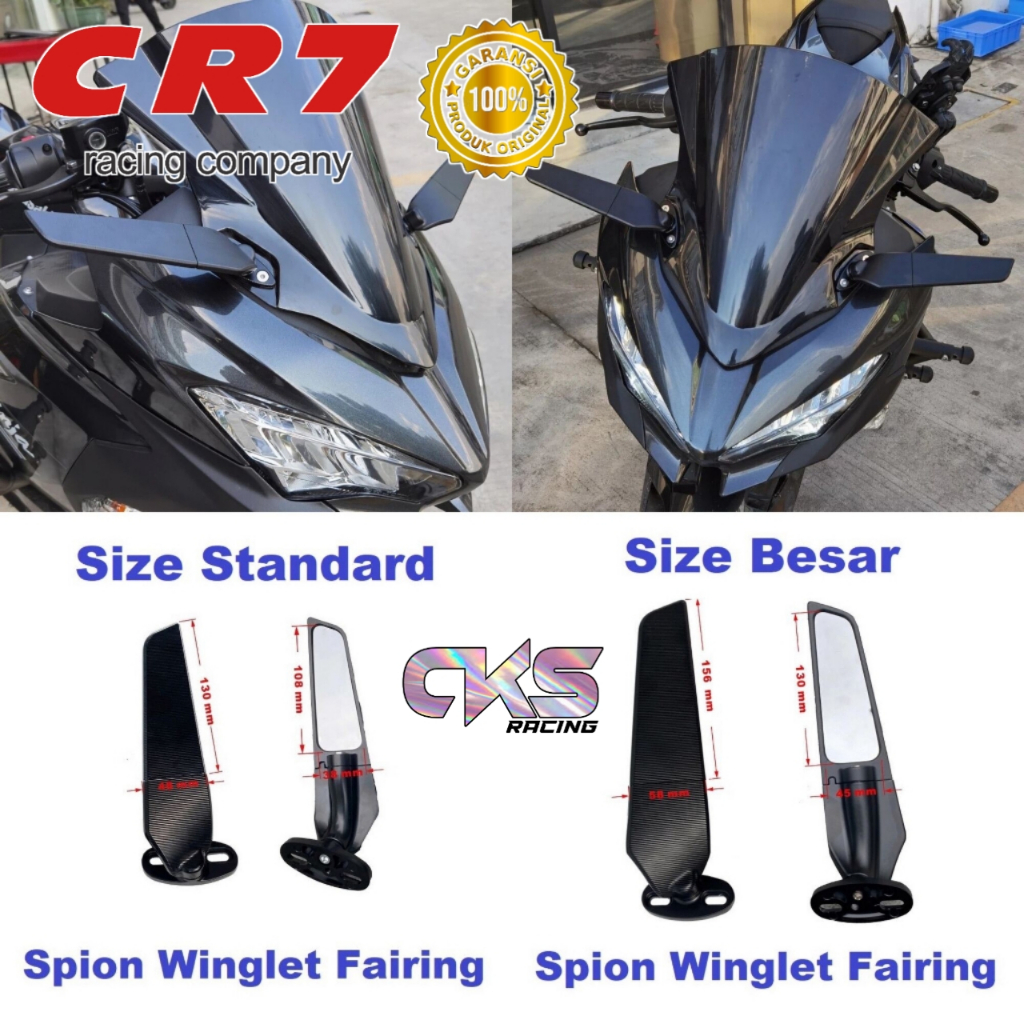 Stealth Fairing CR7 Full CNC Universal Winglet Mirror Cbr 150r Ninja 250 Fi Cbr250rr R15