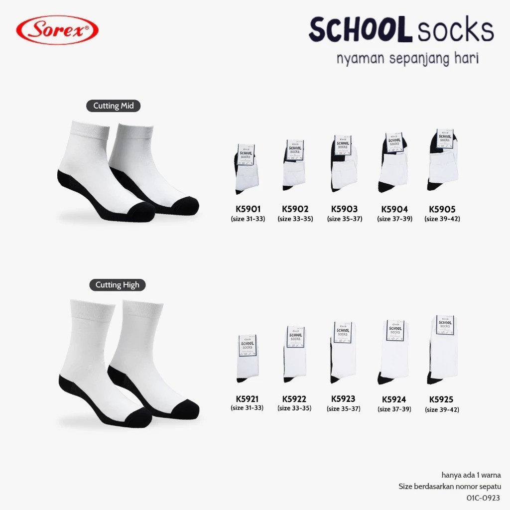 YISTORE98 - SOREX K5924 K5904 THICK SOCKS Sorex Kids School Socks Sorex Kids School Socks / School S