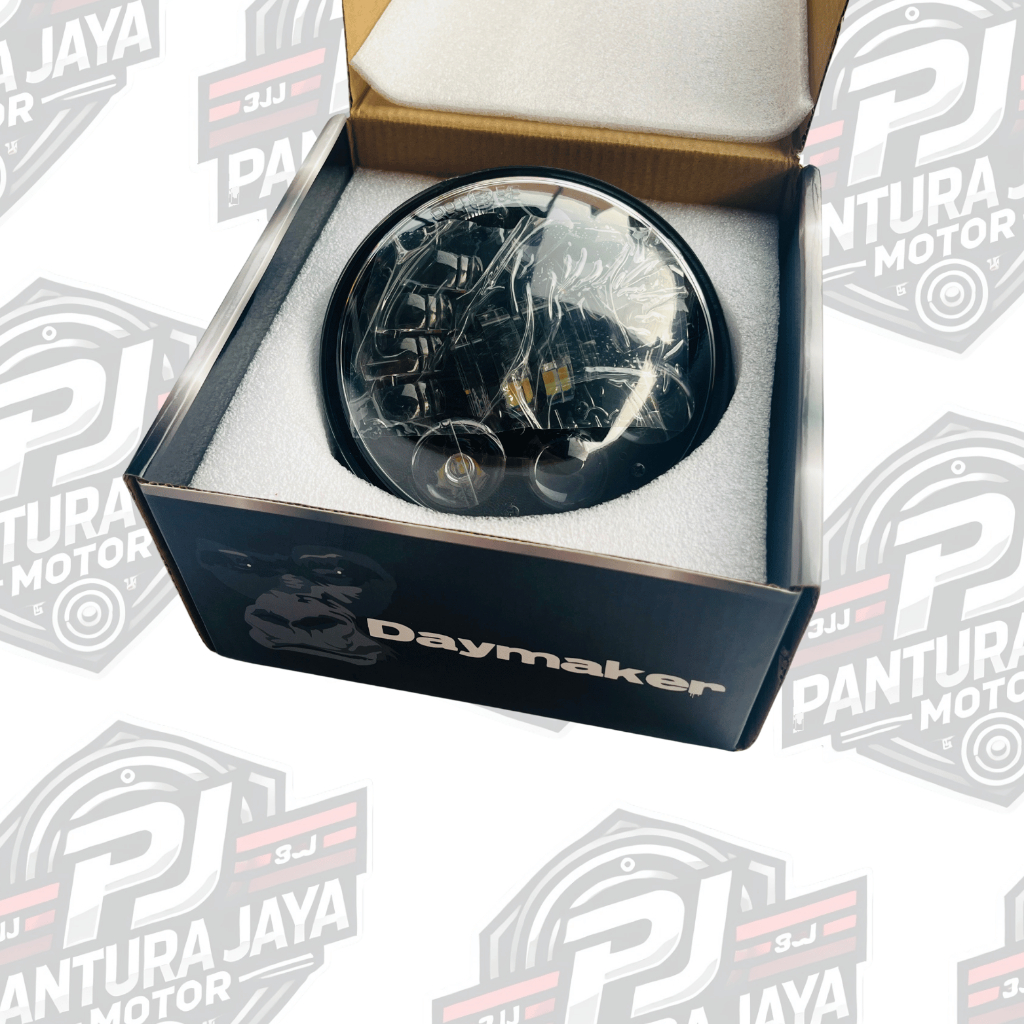 นําเข้า Daymaker ไฟหน้า 5.75 นิ้ว 16 LED Dusk Point Blue PNP Batok CB125 L2G YL CD90 - สองโหมดสีขาวแ