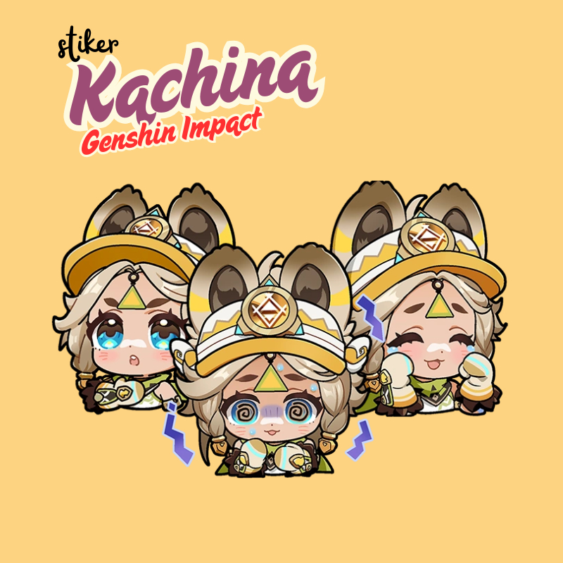 สติ๊กเกอร์ Genshin Impact Kachina | สติ๊กเกอร์ Merch Genshin Impact Kachina ไวนิลเคลือบเงากันน้ํา