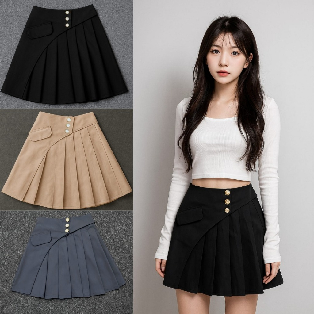 MINI SKIRT / WOMENS SHORT SKIRT / PLATED SHORT SKIRT / MINI SKIRT 6922