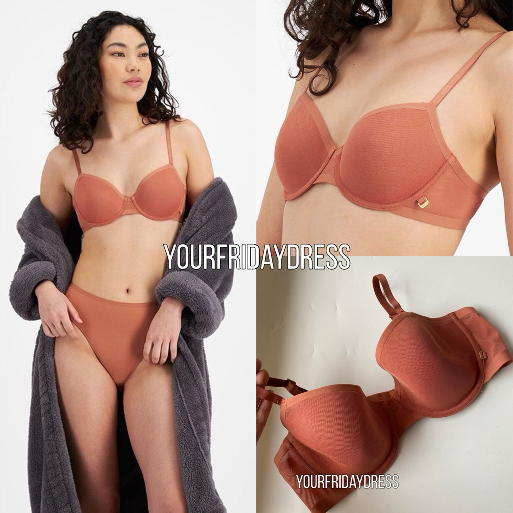 Berlei (แบรนด์ออสเตรเลีย) Because Lightly Lined Contour Bra ขนาดใหญ่จัมโบ้แบบมีสายเบาะบาง 32 34 36 3