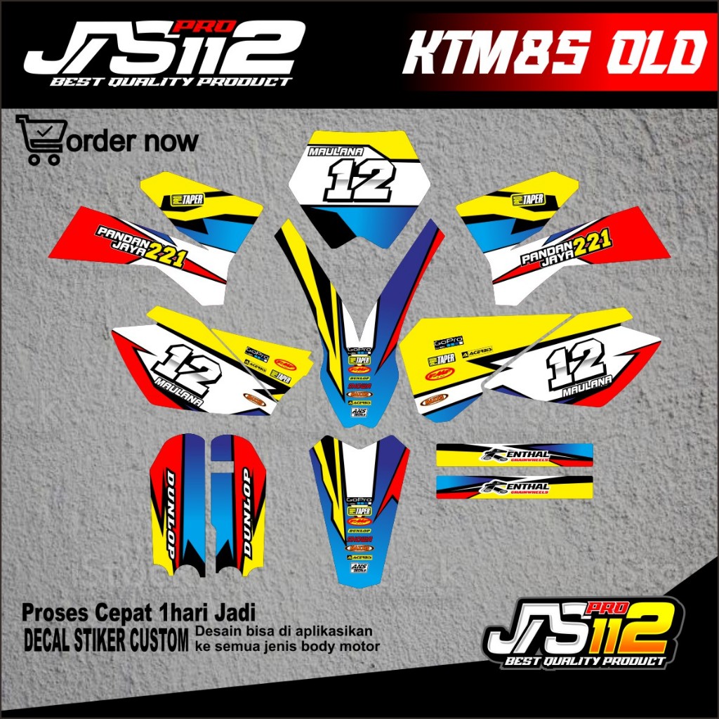 สติ๊กเกอร์ DECAL KTM 85 OLD DECAL MOTORCYCLE KTM 85 สติ๊กเกอร์ DECAL OLD 85
