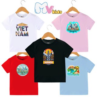 เสื้อยืดเด็กผู้หญิงของขวัญโดยเวียดนาม Hanoi Country เสื้อเด็ก By2
