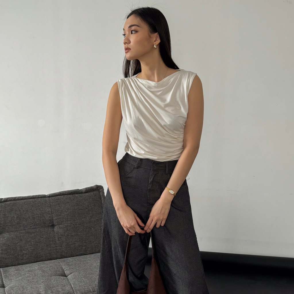 SNOOZE - เสื้อ Lea Draped (TANK)