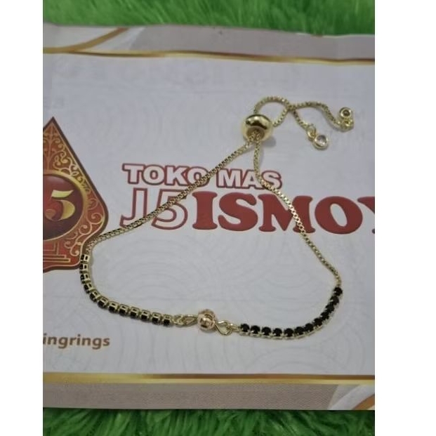 สร้อยข้อมือเชือกหินดํา Mrican 0.1 กรัม Semaer Ismoyo J5