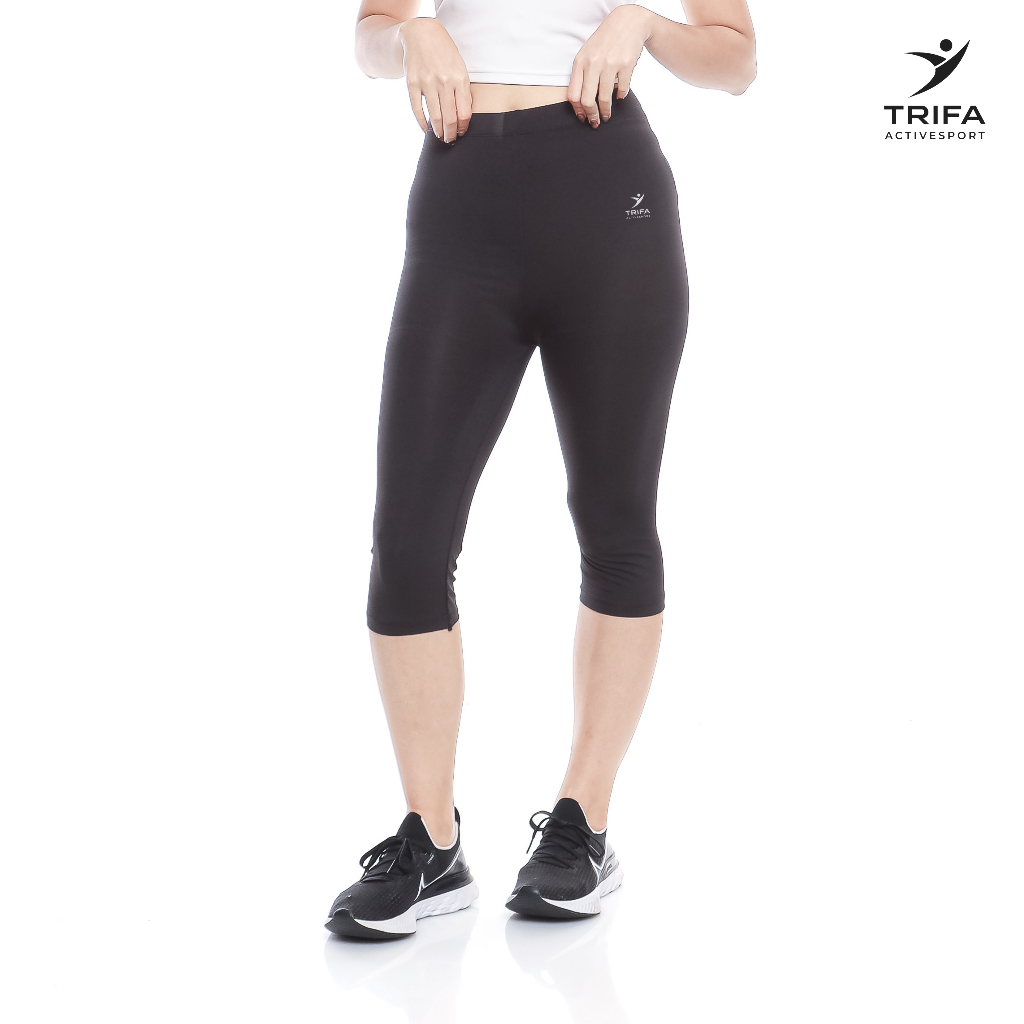 TRIFA Legging 3/4 Sport & Daily Dry Fit Pants Active Running Women Men Sports Stretchion Baselayer